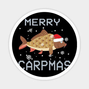 Merry Carpmas Christmas Gift For Fishing Lover Magnet